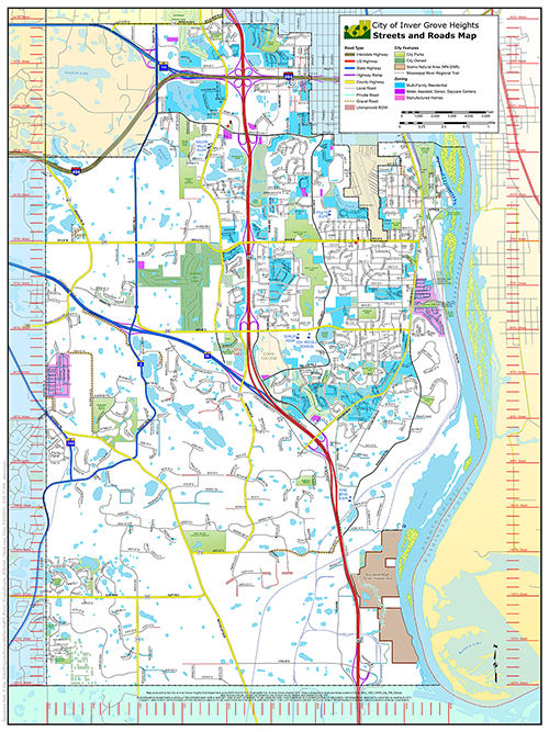Patrol Roads and Streets Wall Map