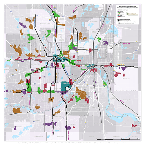 Map of Metro Employment Clusters