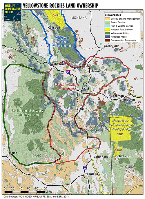Yellowstone Rockies Land Ownership Map